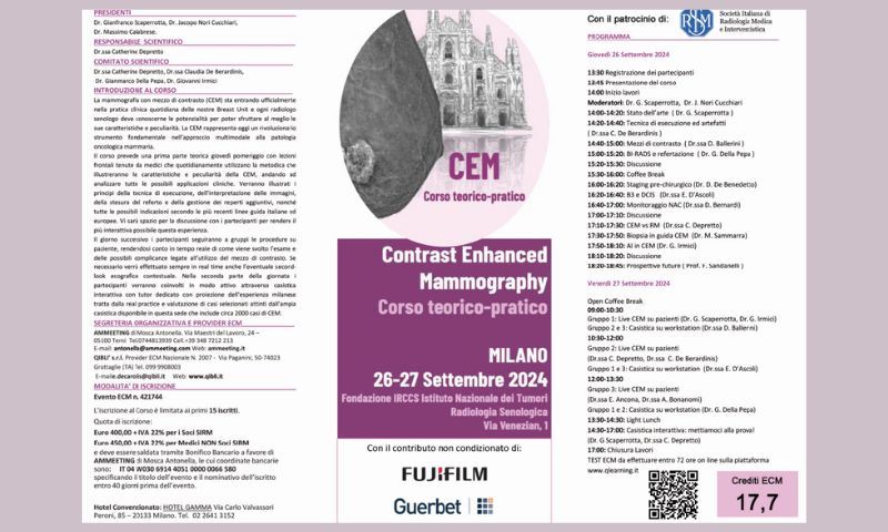 CONTRAST ENHANCED MAMMOGRAPHY - Corso teorico-pratico